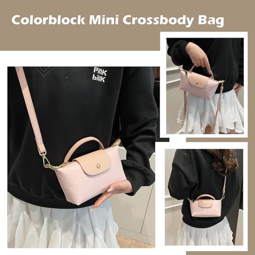 Fashion Mini Crossbody Bag, Handbags Purses with Adjustable Strap for Women, Ladies Shoulder Totes Bag - color: Light Pink