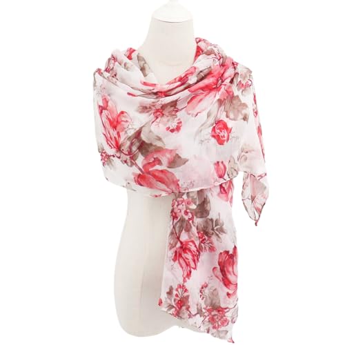 vimate Lightweight Scarf for Women Fashion Head Cover Hijab Cotton Voile Scarf Shawl Wrap for Spring Fall Winter Season - color: E1#.style 69