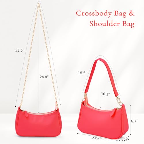 Uygafly Shoulder Bag for Women Cute Handbags Purses - color: Ar-red