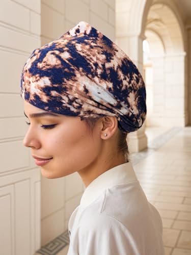 1 Pack Boho Headbands Stretch Paisley Print Bandana Headband Criss Cross Hair Bands Knotted Head Wrap Yoga Daily for Women and Girls (Gray-Black) - color: Gray-Black