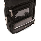 Baggallini Journey Crossbody Bags for Women 9x6 Small Lightweight Travel Handbag W/RFID - color: Black Cheetah