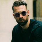 Joopin Retro Small Round Sunglasses Hippie Circle Sun Glasses Polarized UV400 Protection Metal Shades for Men Women - color: A20-polarized Hippie Black