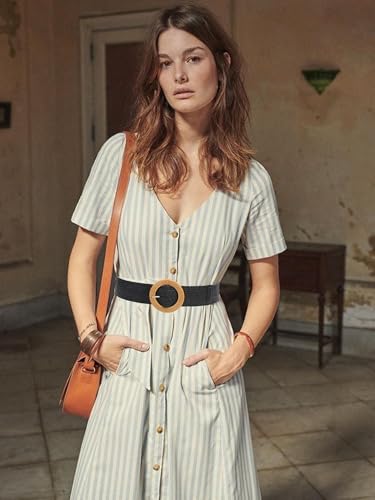 2/4 Pack Straw Woven Elastic Stretchy Waist Belts for Women, Fashion Boho Waist Belt Rattan Raffia Ladies Belts - color: Pattern3, size: Medium