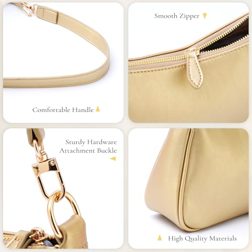 Uygafly Shoulder Bag for Women Cute Handbags Purses - color: Ag-gold