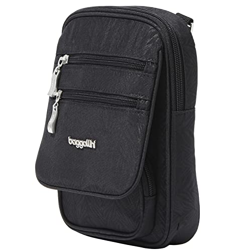 Baggallini Journey Crossbody Bags for Women 9x6 Small Lightweight Travel Handbag W/RFID - color: Black Zebra