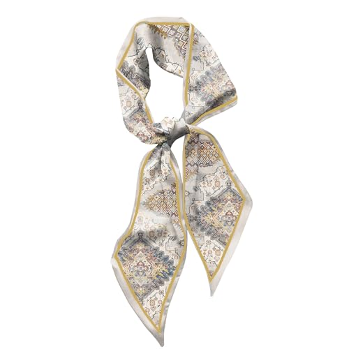 Hair Head Scarf Silk Feeling Long Satin Neck Satin Scarves for Handbag Cute Aesthetic Decoration Women Girls 59 * 6.7” - color: Y1-multicolour