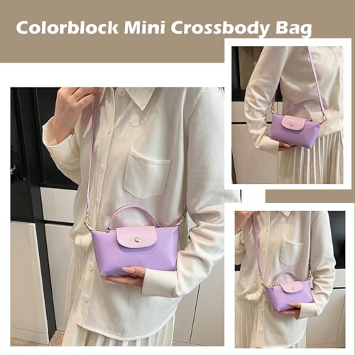 Fashion Mini Crossbody Bag, Handbags Purses with Adjustable Strap for Women, Ladies Shoulder Totes Bag - color: Purple