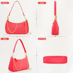 Uygafly Shoulder Bag for Women Cute Handbags Purses - color: Ar-red