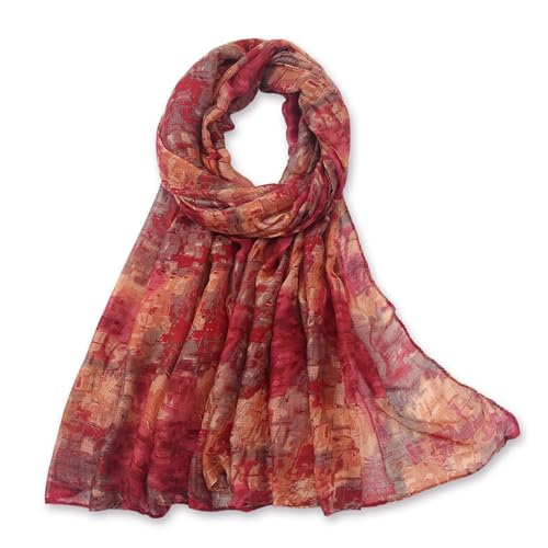 vimate Lightweight Scarf for Women Fashion Head Cover Hijab Cotton Voile Scarf Shawl Wrap for Spring Fall Winter Season - color: J3#.style 14