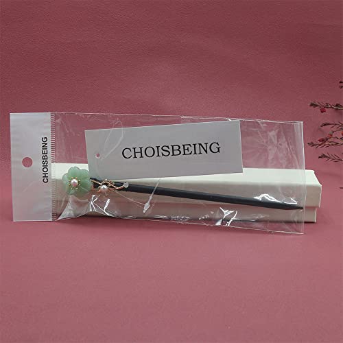 Wooden Hair Pins 7.08" Chinese Hair Sticks For Long Hair Buns (D) - color: D
