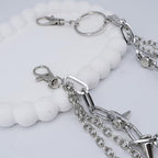 Layered Pants Chain keychain for Women Men Punk Wallet Chains Hiphop Jeans Keychain Halloween Jewelry - style: E-bullet chain 2