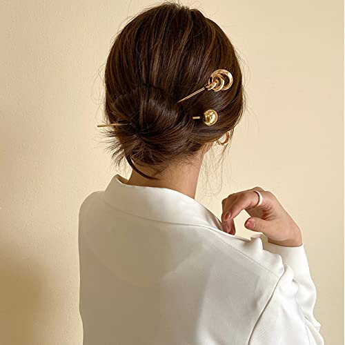 8 Pcs Metal Hair Sticks Vintage Hair Chopsticks Updo Chignon Pins Classical Hair Fork Chinese Hair Jewelry Accessories for Long Hair Women