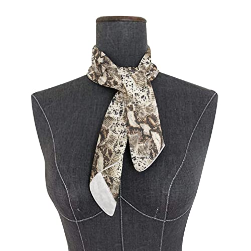 Women's Fashion Silk Scarf Square Satin Headscarf Neck Scarf Head Hair Wraps - color: Snake