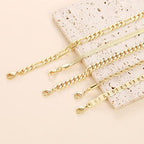 DEARMAY 14K Gold Plated Bracelets for Women, Jewelry Sets Cute Tennis Beaded Bracelets Cuban Link Paperclip Chain Dainty Bracelet Pack Gifts - color: ANKLET-A