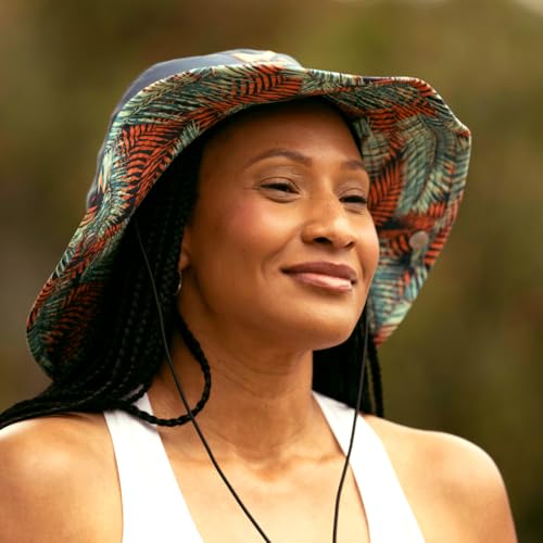 MISSION Cooling Bucket Hat - Unisex Wide-Brim Hat for Men & Women - Lightweight, Foldable & Durable - Cools Up to 2 Hours - color: Reptilia Punch