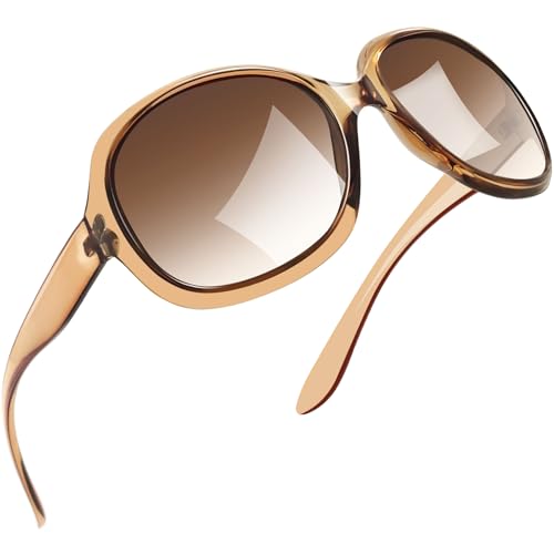 Joopin Oversized Sunglasses Womens Trendy Polarized Large Driving Sun Glasses Ladies UV Protective Big Sunnies Shades - color: B04-brown/Brown Gradient