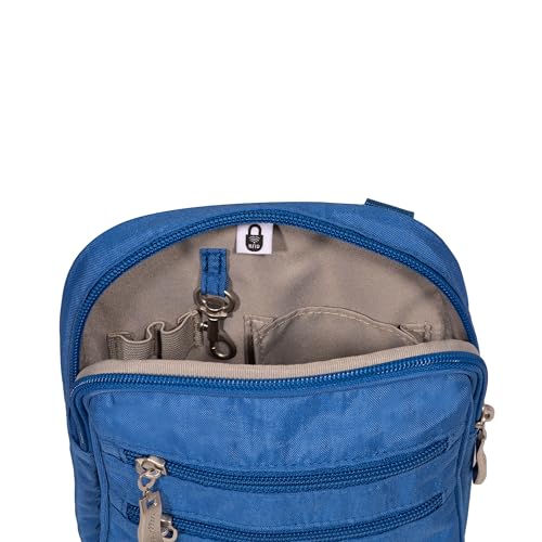 Baggallini Journey Crossbody Bags for Women 9x6 Small Lightweight Travel Handbag W/RFID - color: Lapis