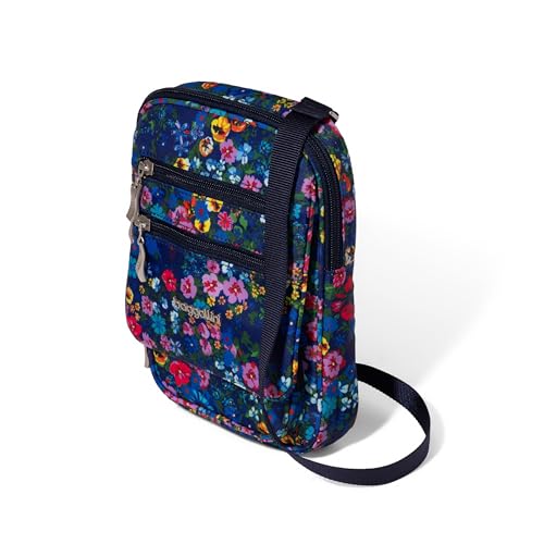 Baggallini Journey Crossbody Bags for Women 9x6 Small Lightweight Travel Handbag W/RFID - color: Flower Market