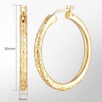 Verniflloga14K Gold Hoop Earrings Gold Earrings Women’s Hoop Earrings Jewelry Timeless Elegance 25 mm/ 30 mm - size: 30MM