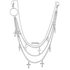Layered Pants Chain keychain for Women Men Punk Wallet Chains Hiphop Jeans Keychain Halloween Jewelry - style: A-pants chain