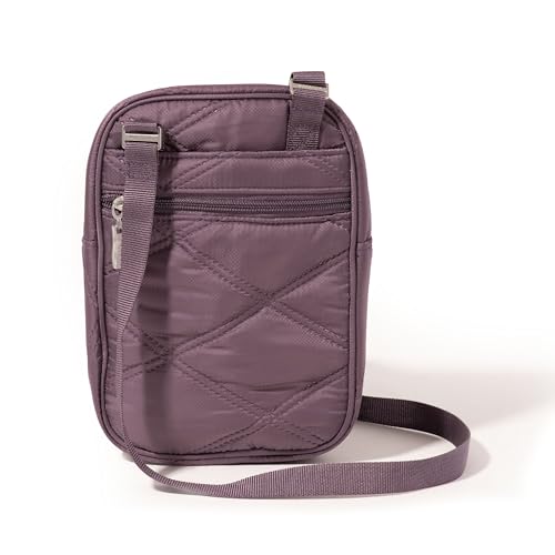 Baggallini Journey Crossbody Bags for Women 9x6 Small Lightweight Travel Handbag W/RFID - color: Vintage Purple Quilt