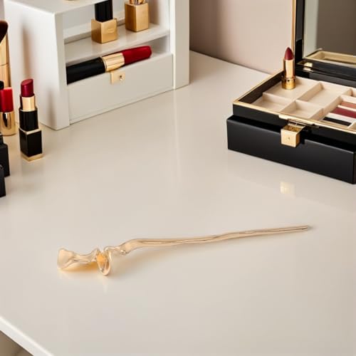 2pcs Chinese Hair Sticks: Gold Hair Chopsticks - Geometric Metal Pins for Women Bun Maker Chignon Maker Accessories - color: Golden