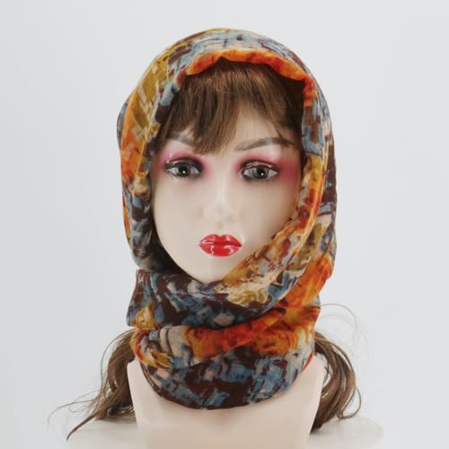 vimate Lightweight Scarf for Women Fashion Head Cover Hijab Cotton Voile Scarf Shawl Wrap for Spring Fall Winter Season - color: L1#.style 13