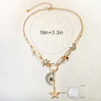 ORIGENCE Sun Heart Necklace for Women 18K Gold Plated Heart Pendant Necklace Chunky Chain Choker Necklaces Hip Hop Charm Necklaces Trendy Unisex Jewelry - style: MCharm-Gold
