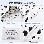 COOLOME Canvas Tote Bag for Women - Crossbody, Shoulder, Travel & Beach Bag - color: Black