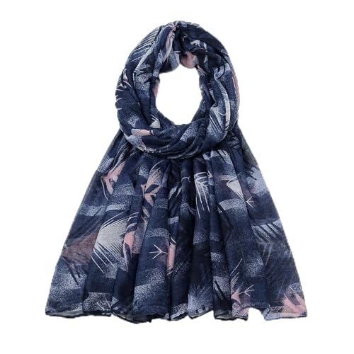 vimate Lightweight Scarf for Women Fashion Head Cover Hijab Cotton Voile Scarf Shawl Wrap for Spring Fall Winter Season - color: H2#.style 23