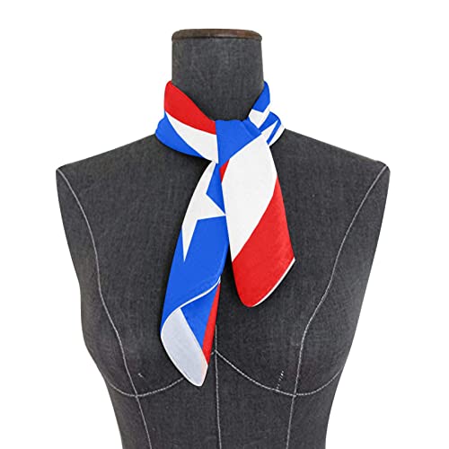 Women's Fashion Silk Scarf Square Satin Headscarf Neck Scarf Head Hair Wraps - color: Puerto Rico