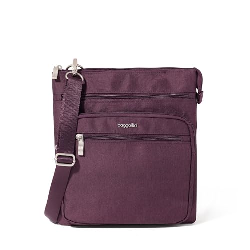 Baggallini womens Out and About Crossbody - color: Plum Heritage
