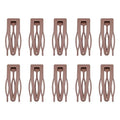 10 Pcs Double Grip Hair Clips, Sightor Metal Snap Hair Clips Hair Barrettes for Women Hair Making Salon Supplies Hair Accessories (Brown) - color: Brown