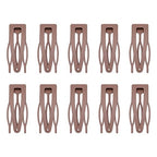 10 Pcs Double Grip Hair Clips, Sightor Metal Snap Hair Clips Hair Barrettes for Women Hair Making Salon Supplies Hair Accessories (Brown) - color: Brown