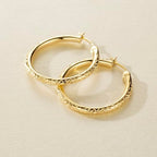 Verniflloga14K Gold Hoop Earrings Gold Earrings Women’s Hoop Earrings Jewelry Timeless Elegance 25 mm/ 30 mm - size: 25MM