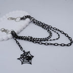 Layered Pants Chain keychain for Women Men Punk Wallet Chains Hiphop Jeans Keychain Halloween Jewelry - style: F-black layered chain