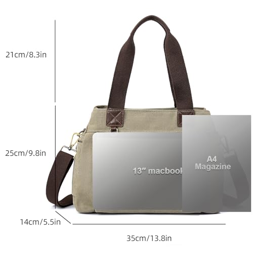 Canvas Hobo Bags for Women Casual Tote Bag Purses and Handbags Multi-Color Striped Crossbody Bags Ladies Top Handle Satchel - color: Wy31-army Green