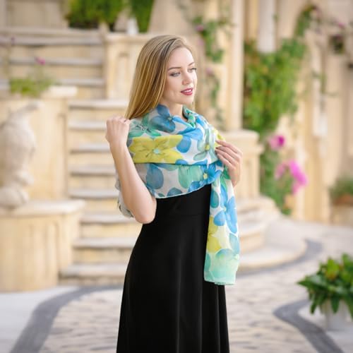 vimate Lightweight Scarf for Women Fashion Head Cover Hijab Cotton Voile Scarf Shawl Wrap for Spring Fall Winter Season - color: F2#.style 71