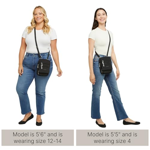 Baggallini Journey Crossbody Bags for Women 9x6 Small Lightweight Travel Handbag W/RFID - color: Dusty Mauve