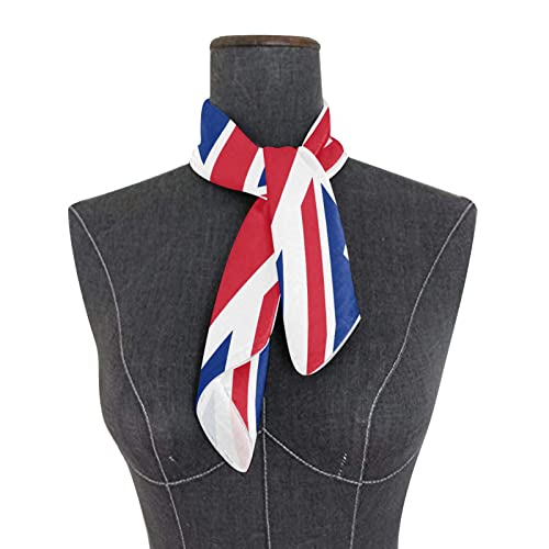 Women's Fashion Silk Scarf Square Satin Headscarf Neck Scarf Head Hair Wraps - color: British Flag