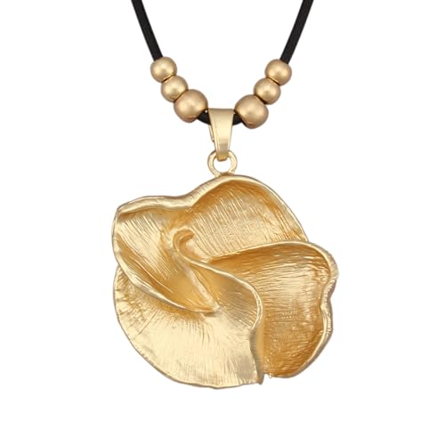 JAOYU Bohemian Necklaces for Women Leather Necklace Wood Pendant Choker Long Brown Necklace Chunky Circle Boho Hippie Jewelry - style: Bohemian Chokers