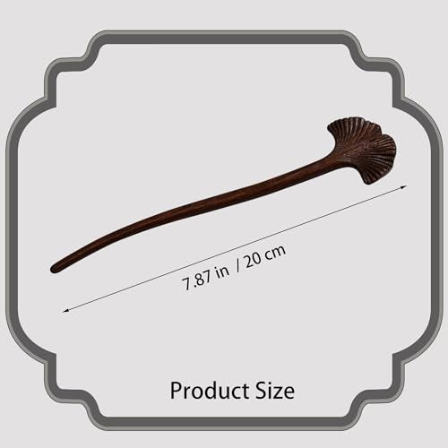 Traditional Chinese Hair Sticks, Retro Wooden Hair Pins, Used for Long Hair Accessories Buns, Hanfu Dressing Accessories（Ginkgo Biloba） - color: ginkgo biloba