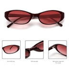 GUVIVI Retro Oval Sunglasses for Women 2026 90s Small Chic Cat Eye Sun Glasses Sunnies Lightweight Shades - color: Red Frame - Gradient Red Lens