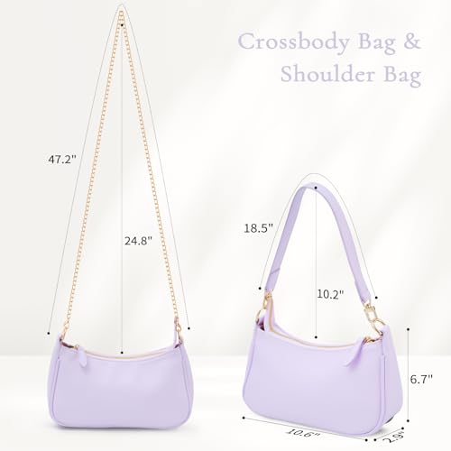 Uygafly Shoulder Bag for Women Cute Handbags Purses - color: Al-lavender