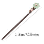 Wooden Hair Pins 7.08" Chinese Hair Sticks For Long Hair Buns (D) - color: D