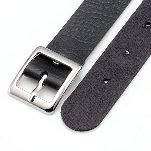 Eigso Vintage Punk Goth Studded Rivet Pu Leather Collar Choker Necklace with Spikes Adjustable - color: K-Black