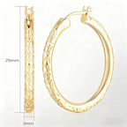 Verniflloga14K Gold Hoop Earrings Gold Earrings Women’s Hoop Earrings Jewelry Timeless Elegance 25 mm/ 30 mm - size: 25MM
