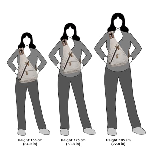 KL928 Canvas Sling Bag - Small Crossbody Backpack Shoulder Casual Daypack Rucksack for Men Women(Large Version,Leaden) - color: Canvas-leaden