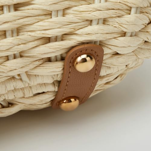 Women Straw Shoulder Handbag Natural Summer Beach Tote Bag Soft Bell Purse Straw Hobo Crossbody Bag 2026 - color: Beige