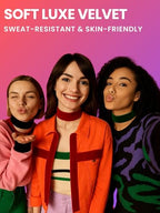 3-Pack Chokers — Velvet (1.5") + Leather (0.6") + Heart Pendant, Adjustable 12–18", Stainless Steel Hardware, 90s/Goth Layering Set — Black | Red | Green | White - color: Black